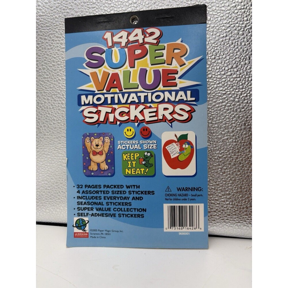 2005 Paper Magic 1442 Motivational Sticker Book Teacher Rewards Seasonal